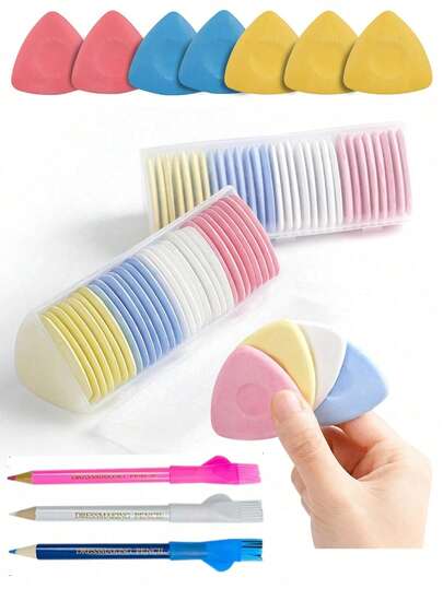 Erasable Tailors Chalk Markers Sewing Chalk,Erasable Colored Chalk Pencils, Ideal For Sewing,Needlework Embroidery, Makeup And Marking,Sewing Tool Accessorie