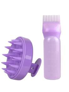 护发套装：喷雾瓶（200毫升/300毫升）、梳子瓶、染发剂和护发油瓶 - 染发剂瓶和头皮按摩梳，头皮清洁器和头部按摩器，缓解压力，促进头发生长，男女通用沐浴刷 - 让洗发更轻松快捷，适合家庭和沙龙使用 - 洗髮套裝 - 查看 14