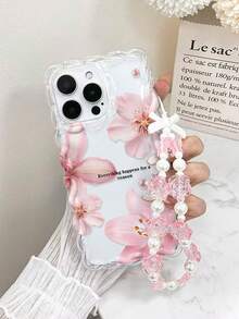 3pcs Braided Floral Painted Wrist Strap Shockproof Phone Case Compatible With IPhone 14, 14 Pro, 14 Pro Max, 13, 13 Pro, 13 Pro Max, 11, 11 Pro Max, 12, 12 Pro, 12 Pro Max, XR, XS, 15, 15 Pro, 15 Pro Max, 16, 16 Pro, 16 Pro Max, 17, 17 Pro, 17 Air, 17 Pro Max, A12/A13/A15/S25/S25 Ultra/S24 Ultra/S24/S24 Plus/A34/A35/A24 - Multicolor - View 2
