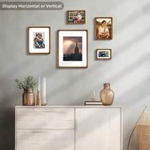 Golden State Art 4x6 Picture Frames - Brown Solid Wood With Glass, Rounded Corner 4 X 6 Picture Frame Matted To 3x5 Photos - Wall Or Tabletop Decor Display - Brown4x6 - View 3