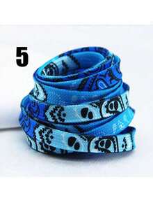 1双时尚腰果花图案鞋带，男女通用装饰鞋带套装，适用于运动鞋、帆布鞋、高帮鞋、靴子、轮滑鞋、滑板鞋，节日礼物 [1双鞋带/1双带装饰扣鞋带] - 多顏色可選擇 - 查看 27