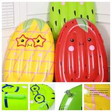 1 pieza Tabla de surf inflable con patrón de frutas, tabla de entretenimiento portátil para vacaciones, adecuada para actividades acuáticas de verano, flotador inflable para piscina, artículo esencial para la playa - Multicolor - Ver 2