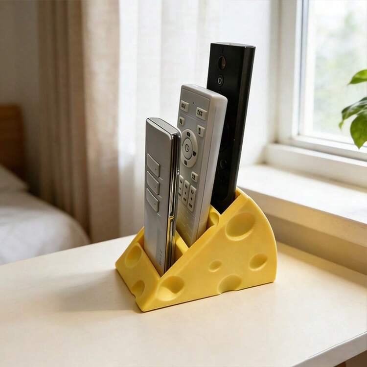 这款造型奇趣的奶酪形遥控器收纳架，适用于客厅、卧室和办公室——轻巧便携，让遥控器整齐有序、方便取用且安全无虞；可爱时尚的家居装饰品，是电视柜、沙发边桌、床头柜和办公桌的理想收纳之选；春季、情人节和母亲节的完美礼物；也是厨房台面收纳小家电和配件的绝佳选择；实用便捷，让日常使用不再杂乱。 - 黃色 - 查看 4
