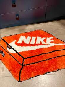 耐克（NIKE）会员专属生日礼物拼布鞋盒地毯 OG053，会员节限量版礼物鞋盒地毯，生日快乐粉丝推荐生日礼物，经典橙色鞋盒装饰软钩地毯 OG053 - 亮橙色 - 查看 6