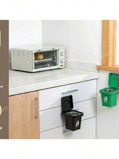 1pc Stainless Steel Wall-Mounted Ashtray With Cover, Creative Household Trash Can Design, Anti-Ash, Suitable For Living Room, Bedroom, Office, Bathroom, Kitchen, Holiday Gift, New Year, Valentine's Day, Mother's Day, Father's Day, Summer Graduation, Home Decor