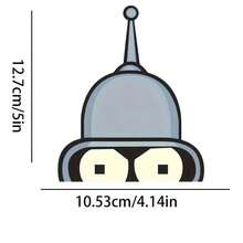 Cartoon Stickers Featuring Robot Patterns For Cars, Trucks, And Laptops - A - View 4