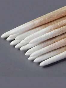 100/200 que tăm bông gỗ làm sạch móng, đầu tăm bông gỗ, dụng cụ chỉnh sửa chi tiết móng, tẩy sơn móng tay, dụng cụ nghệ thuật làm móng (Một số kiểu dáng ngẫu nhiên) - Nhiều màu - Xem 6
