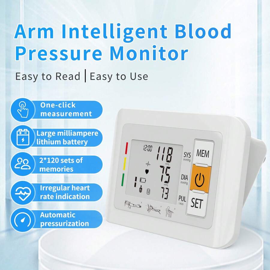 Automatic Blood Pressure Monitor,Blood Pressure And Pulsemeasurement - ALPS-GRAY - View 1
