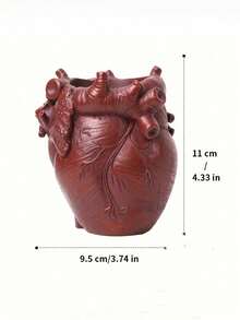 Realistic Human Heart Shaped Storage Container – Unique Makeup Brush & Pencil Holder - Heart Pen Holder - View 2