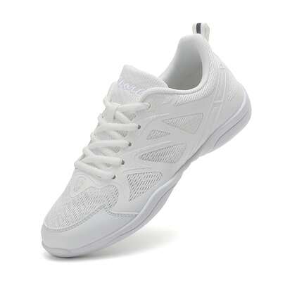 Women's White Cheerleading Shoes, Non-Slip Cheerleading Dance Shoes For Girls, Teenagers, Team Training And Competition