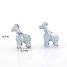 20 chiếc/gói Mặt dây chuyền hình hươu cao cổ bằng thủy tinh có lỗ ở giữa, kích thước 12*16mm, phụ kiện trang sức DIY hình động vật dễ thương, thích hợp làm móc khóa, trang trí xe hơi, dây đeo điện thoại. - Hươu cao cổ 12*16mm - Xem 3