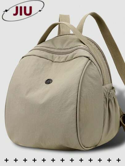 女士防盗多隔层休闲尼龙背包；多功能时尚日用包；多口袋轻便旅行包；大容量简约书包；便捷书包，适合学生、护士、教师、商务人士、旅行度假、商务出行、日常通勤、购物、办公、约会、徒步、训练、工作、生日礼物、节日礼物。