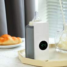 1pc Milk Warmer Coaster, Portable Milk Warmer, 6-Level Digital Temperature Control Milk Bottle Warmer Sleeve, Suitable For Maintaining Or Heating Water/Milk Above 35°C, Constant Temperature Heating USB Powered Leather Gift - Multicolor - View 11