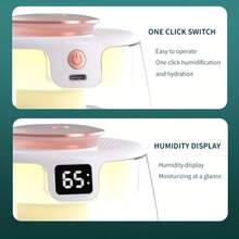 Quiet Ultrasonic Humidifier, Warm Night Light, Dual Nozzle, Water Level Display, 84.54oz, Suitable For Bedroom/Office, Battery-Free, Modern Style - Multicolor - View 9