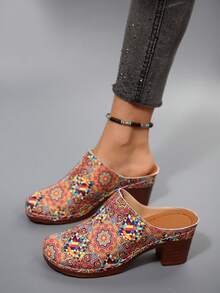 Summer New Wedge Thick Bottom Women Sandals, Slip-On Outdoor Versatile Women Sandals, Fashion Casual High Heel Women Sandals, Women Sandals - Flower - View 4