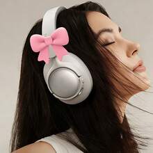 2个耳机蝴蝶装饰，1对可爱耳机蝴蝶配件，硅胶耳机蝴蝶挂饰，可水洗，可调节绑带，柔软有弹性，适用于各种耳机 - 查看 6