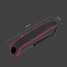 Funda Protectora de Cuero para Freno de Mano de Coche, Accesorios para Interior de Automóvil BNN5 - Estilo carbono NEGRO - Ver 6