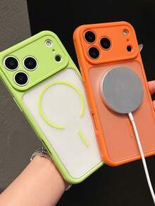 Shockproof MagSafe Compatible Frosted Orange 1pc New Protective Phone Case For IPhone 17 Pro/17 Pro Max Multiple Color Options Anti-Fall And Shock-Proof Full Body Protection Suitable For IPhone 17 Pro/Max Spring Gift - Multicolor - View 4