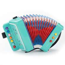Small 7 Key Accordion Children's Musical Instrument Gift - 綠色 - 查看 7