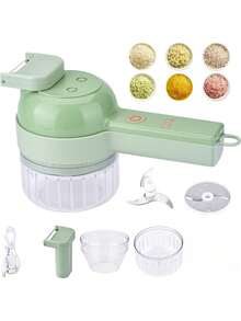 2-In-1 Electric Vegetable Cutter And Chopper, Rechargeable, Ergonomic And Easy To Clean - Lime Green - View 1