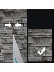 1 Roll Removable Peel And Stick Wallpaper, Dark Gray Brick Stone Pattern, Modern Industrial Style, Suitable For Living Room, Bedroom, Dining Room, Kitchen, Countertop, Desk, 17.7 Inx39.3 In/118.1 In/196.8 In - Dark Gray Bricks - View 8