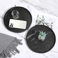 1 khay lưu trữ trang trí bằng silicon tròn, khay trang trí bàn cà phê, khay phục vụ tròn, khay trang trí để bàn, khay trang trí, khay trang trí trung tâm, đĩa nhà bếp, khay trang trí nhà bếp, khay đựng trái cây, khay trang trí - vòng tròn hoàn hảo - Xem 4