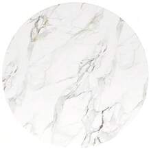 Dining Set (5 Pieces), Including A Table And Four Chairs, A Modern Kitchen Set, A Round Table 80 Cm In Diameter, Gold Metal Legs, A White Marble Top And Grey Velvet Dining Chairs. - Grey - View 5