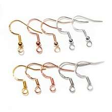 50个黄铜金属耳环钩线DIY首饰制作配件工艺耳环钩扣配件 - 耳鉤 - 查看 7