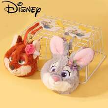 Monedero de peluche con licencia oficial de Disney Zootopia Judy y Nick, monedero con encanto de la serie floral de primavera, regalo para el festival infantil - Multicolor - Ver 3