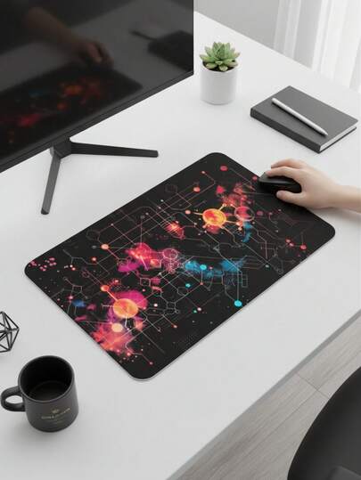 Stor musmatta, vattentät, halkfri, slät tygyta, traditionellt kinesiskt illustrationsmönster med röd flamma, även lämplig som tangentbordsunderlägg, skrivbordsmatta eller bokställ, lämplig för spelare, kontor och studentboende, kompatibel med mus och trackball, utmärkt present till spelare, elektronik > Dator och kontor > Musmattor och handledsstöd > Musmattor