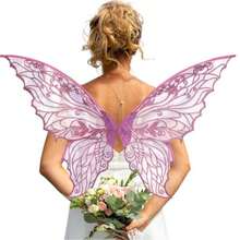 Adult Party Butterfly Wings Performance Props, Holiday Show Fairy Wings New Fabric - Blue - View 4