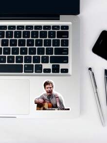 Jake Peralta Screaming Sticker - Funny Brooklyn Nine-Nine Meme Decal, B99 Fan Gift For Kindle & Laptop, Relatable Comedy TV Show Merch - Multicolor - View 5