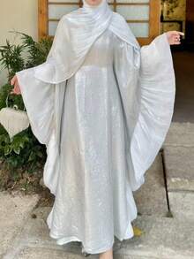 Shiny Butterfly Kaftan, Occasion Kaftan, Party Dress, Casual Kaftan, Daily Dress, Elegant Fashion Kaftan - White - View 6