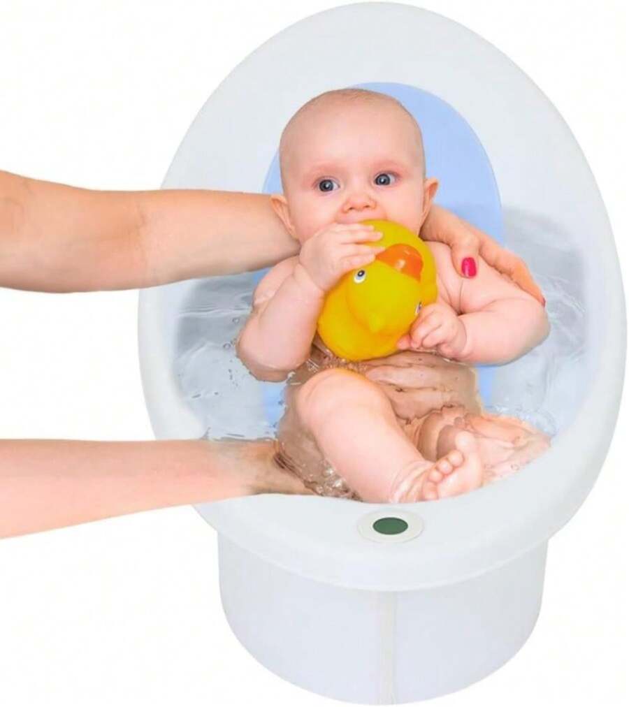 Baera para Bebé | Tina de Bao para Recién Nacido con Soporte Simple | Tina para Bebé de 0 a 12 meses (Azul) - Nombre del saborA - Ver 1