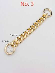1pc Extra Long & Thick Chain Strap With Clasp, 21cm Length, Suitable For Handbag Accessories Decoration, Pendant For Bags And Wallets - Gold - View 14