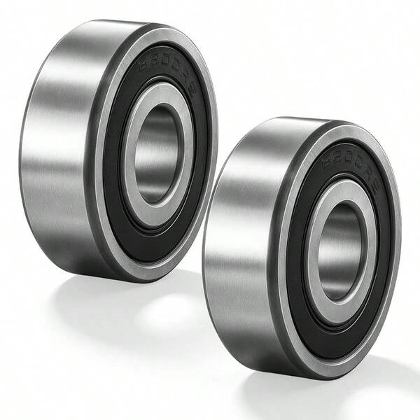 2Pcs 6200 RS Ball Bearings 10x30x9mm Deep Groove Sealed Ball Bearing Stable Performance