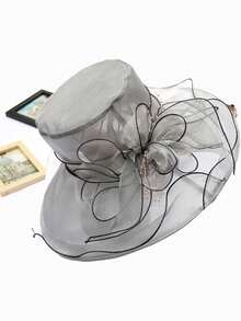 1 chiếc mũ lưỡi trai thoáng khí trang trí ren hoa thanh lịch tối giản cho nữ, thích hợp cho các sự kiện ngoài trời, tiệc tùng, chống nắng, đội hàng ngày - Mũ của ngư dân - Xem 24