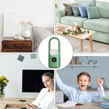 Ventilador de Torre Sin Aspas, Portátil, Modelo de Escritorio con Humidificador y Luz LED, Para Dormitorio, Oficina, Taller, Salon, Motor de 6 Velocidades, Potente y Silencioso - Verde - Ver 11