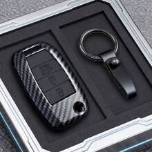 Custodia in fibra di carbonio ABS per chiave di Kia K2 Rio Sorento K4 Cerato Forte Picanto Stonic Carnival Soul K3 K5 Sportage R Optima Telluride Seltos Ceed - 3 pulsanti - Visualizzare 5