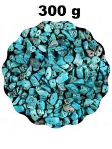 5-8毫米天然绿松石珠 - 30克/300克/多色碎石，不对称水晶宝石，用于DIY珠宝制作 - 手镯、耳环、项链工艺品 - 彩色 - 查看 24