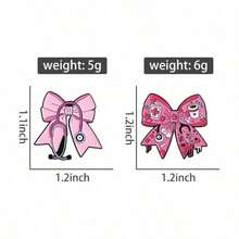 1PCCartoon Pink Butterfly-Shaped Stethoscope Cute Medical Uniform Decoration Alloy Metal Badge - QHXZ4185 - 查看 9