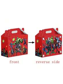 12pcs Avengers Theme Party Supplies, Candy Box, Horn Gift Box, Anime Peripherals, Christmas, New Year, Valentine's Day, Easter Gifts - Multicolor - View 4