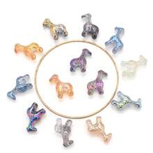 20 chiếc/gói Mặt dây chuyền hình hươu cao cổ bằng thủy tinh có lỗ ở giữa, kích thước 12*16mm, phụ kiện trang sức DIY hình động vật dễ thương, thích hợp làm móc khóa, trang trí xe hơi, dây đeo điện thoại. - Hươu cao cổ 12*16mm - Xem 6