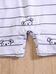 Bộ 2 món cho bé sơ sinh trai/gái, áo polo và áo liền quần in họa tiết thuyền buồm mùa hè, in và thêu. - màu đen - Xem 6
