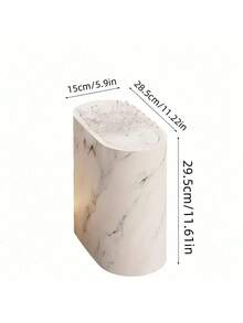 1pc Marble Pattern Corner Trash Can With Lid - Square Sealed Odor-Proof Design, Pedal-Operated Opening, Suitable For Bathroom, Hotel, Home, Homestay, Kitchen, Living Room, Plastic Trash Can, Fashion Trash Can, Suitable For Narrow Spaces, Space-Saving Design, Bathroom Trash Can, Home Decor, Bathroom Decor And Accessories, Christmas Decor - Multicolor - View 3