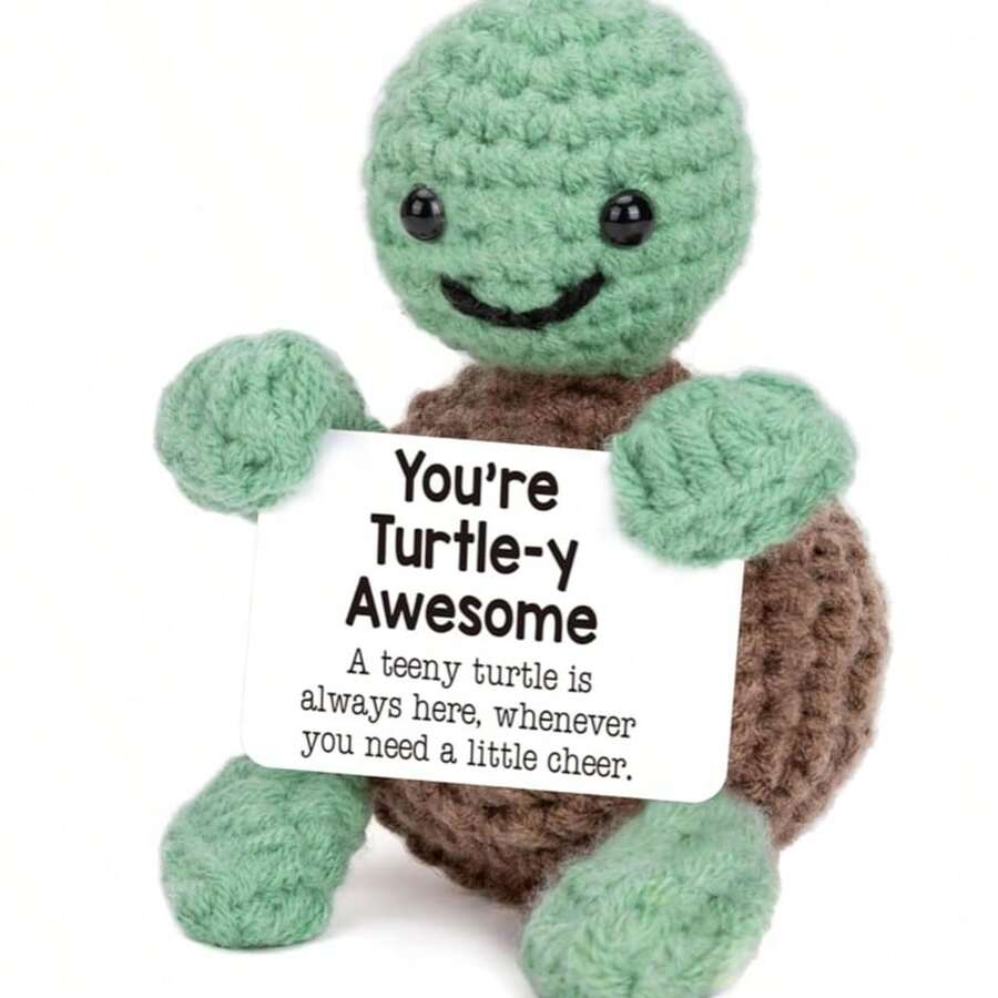 1件装迷你趣味乌龟复活节篮子必备儿童复活节礼物、青少年男孩生日礼物、女士和男士母亲节毕业教师节礼物，以及对乌龟的积极情感。 - 彩色 - 查看 1