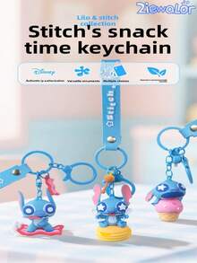 Stitch Keychain, Lilo & Stitch Series Cute Stitch Plush Keychain - Multicolor - View 5