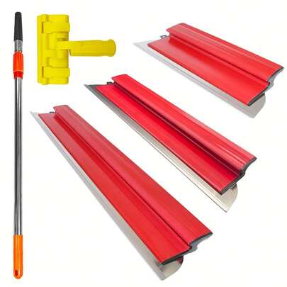 10/15/24 Inch Paint Polished Wall Putty Tools, Gypsum Board Smoothing Trowel - Flexible Blade Trowel With Hardened Cutting Edge, Lightweight Durable Design, PVC End Cap, Extended Blade Length, Sharp Cutting Edge, Sturdy And Ergonomic Handle. Suitable For Indoor And Outdoor Wall Surface Leveling And Painting