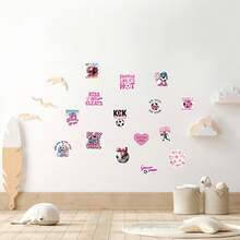 124 Pcs Pink Soccer Stickers, High Quality Stickers Decals Scrapbook, Diary, Laptop, Bumper, Skateboard, Water Bottle, Computer, Phone, Hard Hat, Car, Tablet, Bicycle Stickers - Random Style - View 5