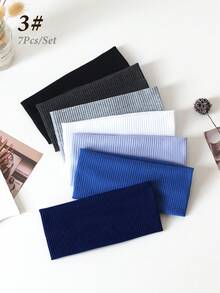 7pcs Women's Solid Color & Striped Casual Headbands, Fashion Hair Accessories Summer Beach Hair Bands,Holiday,Travel,Festival,Birthday - Multicolor - View 19